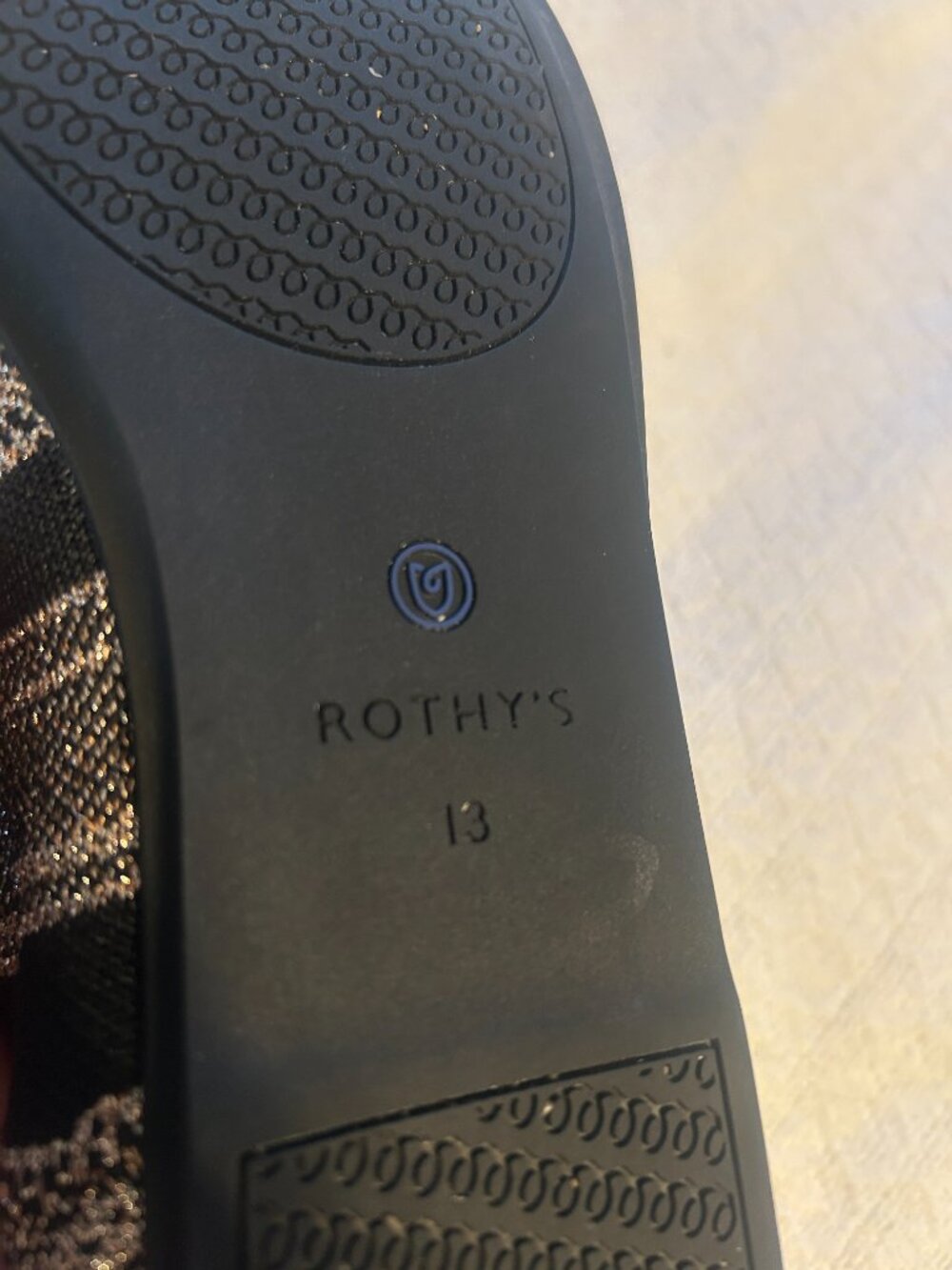 Rothy's Loafers Golden Shimmer Size 13 - Picture 5 of 6